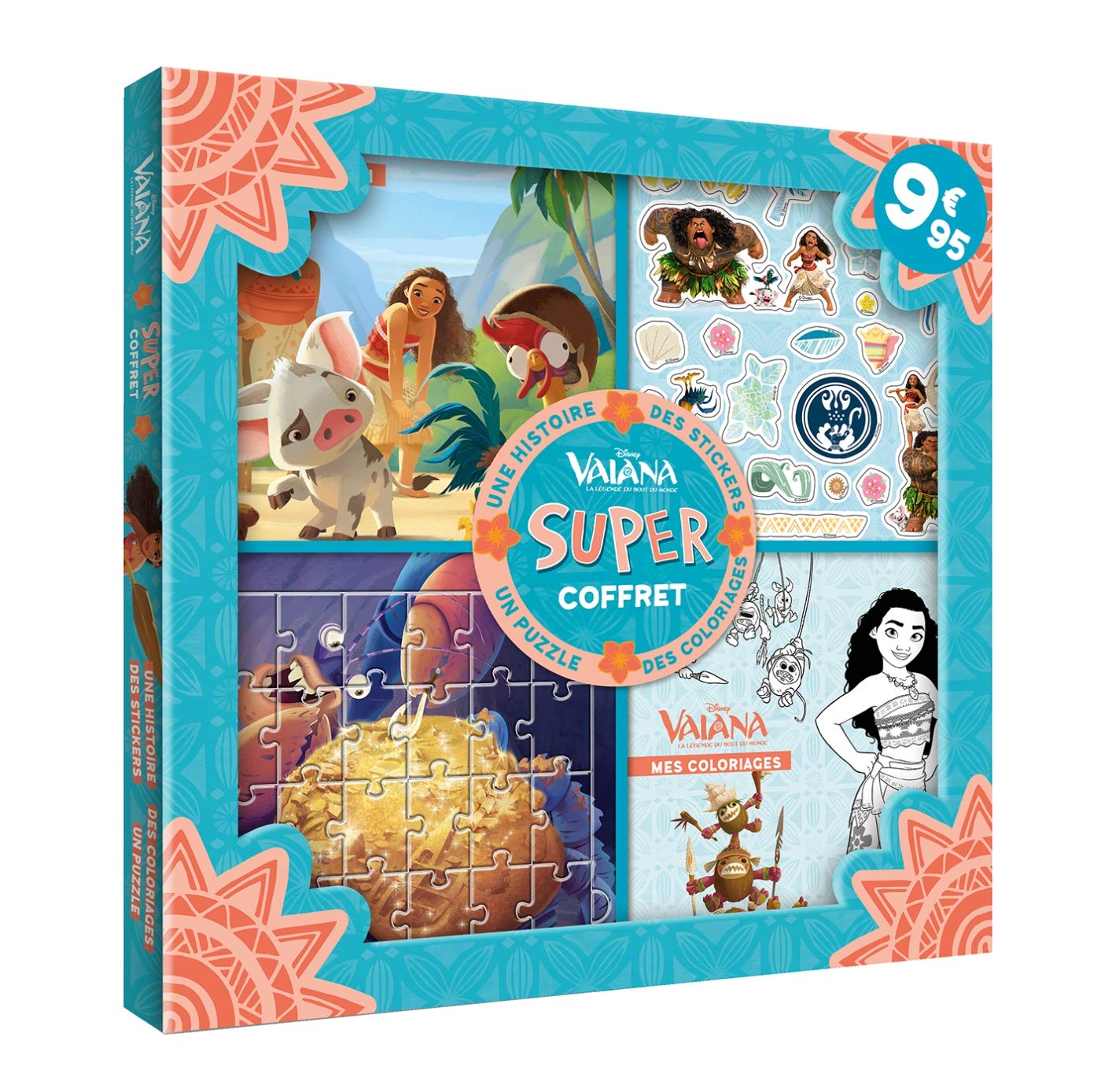 VAIANA - Super Coffret - Une histoire, des coloriages, des stickers, un  puzzle - Disney - Imaginabook